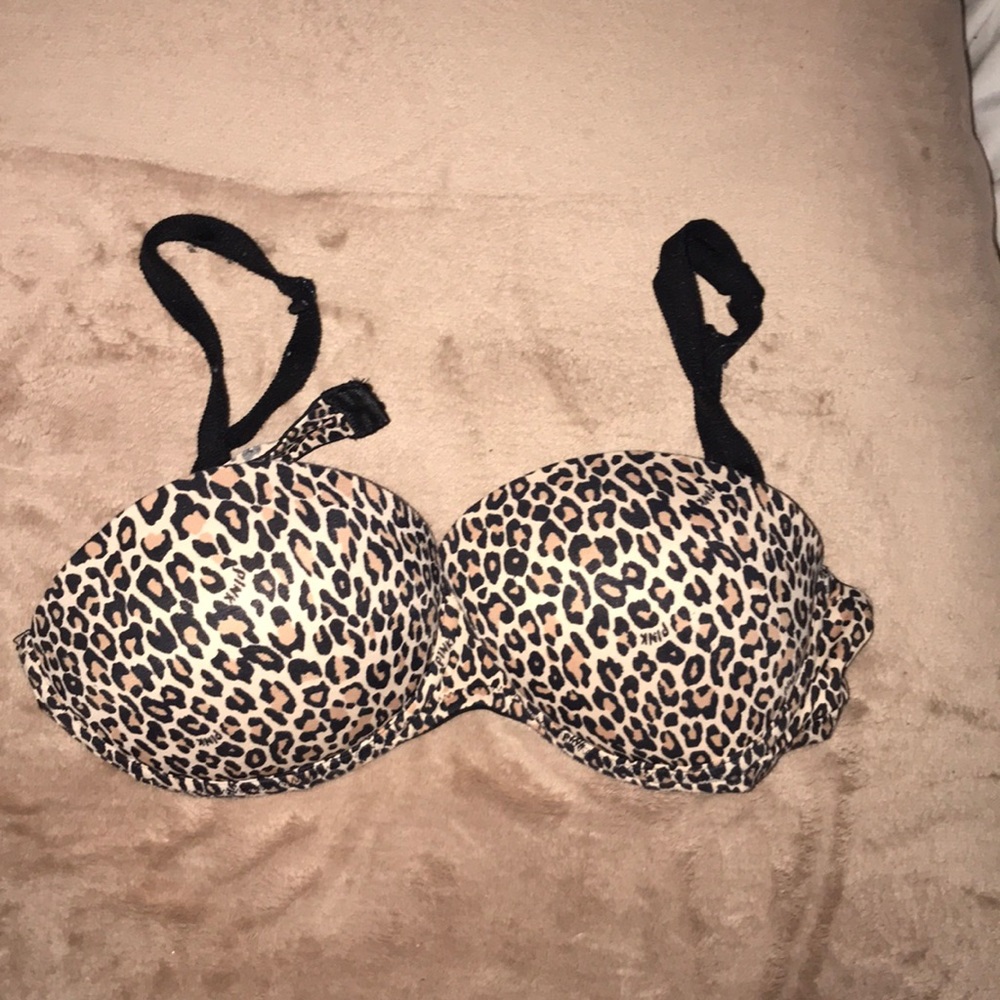 PINK Leopard print bra